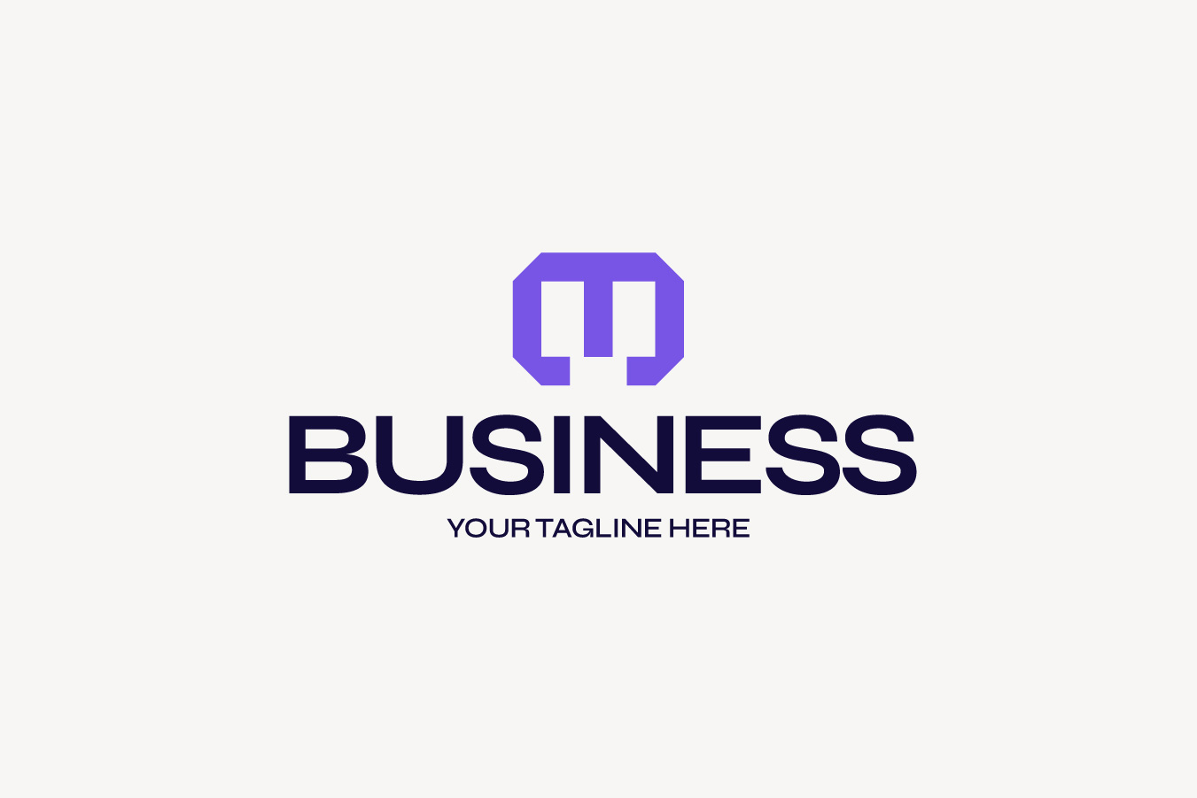 M letter logo template