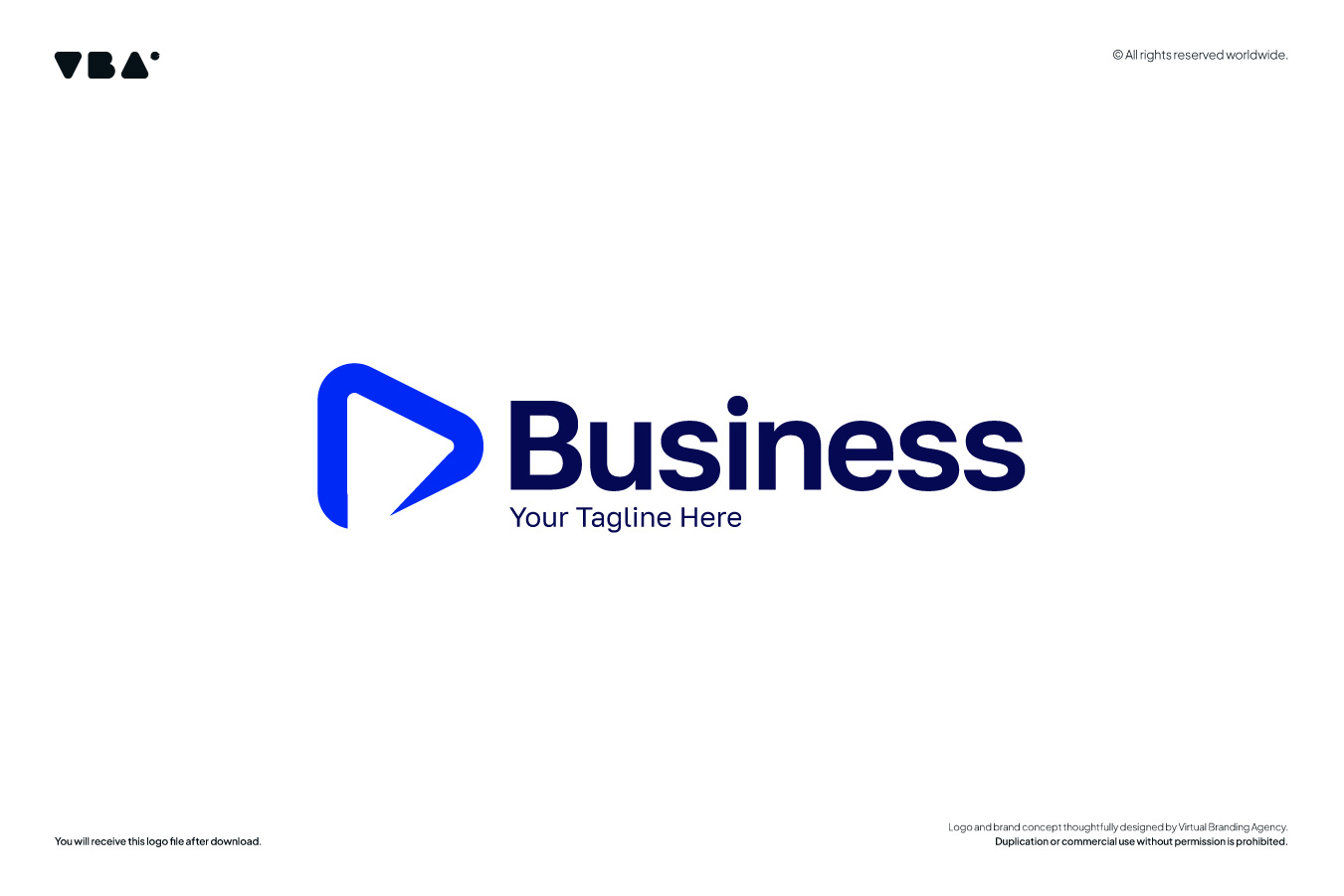 Play icon logo template