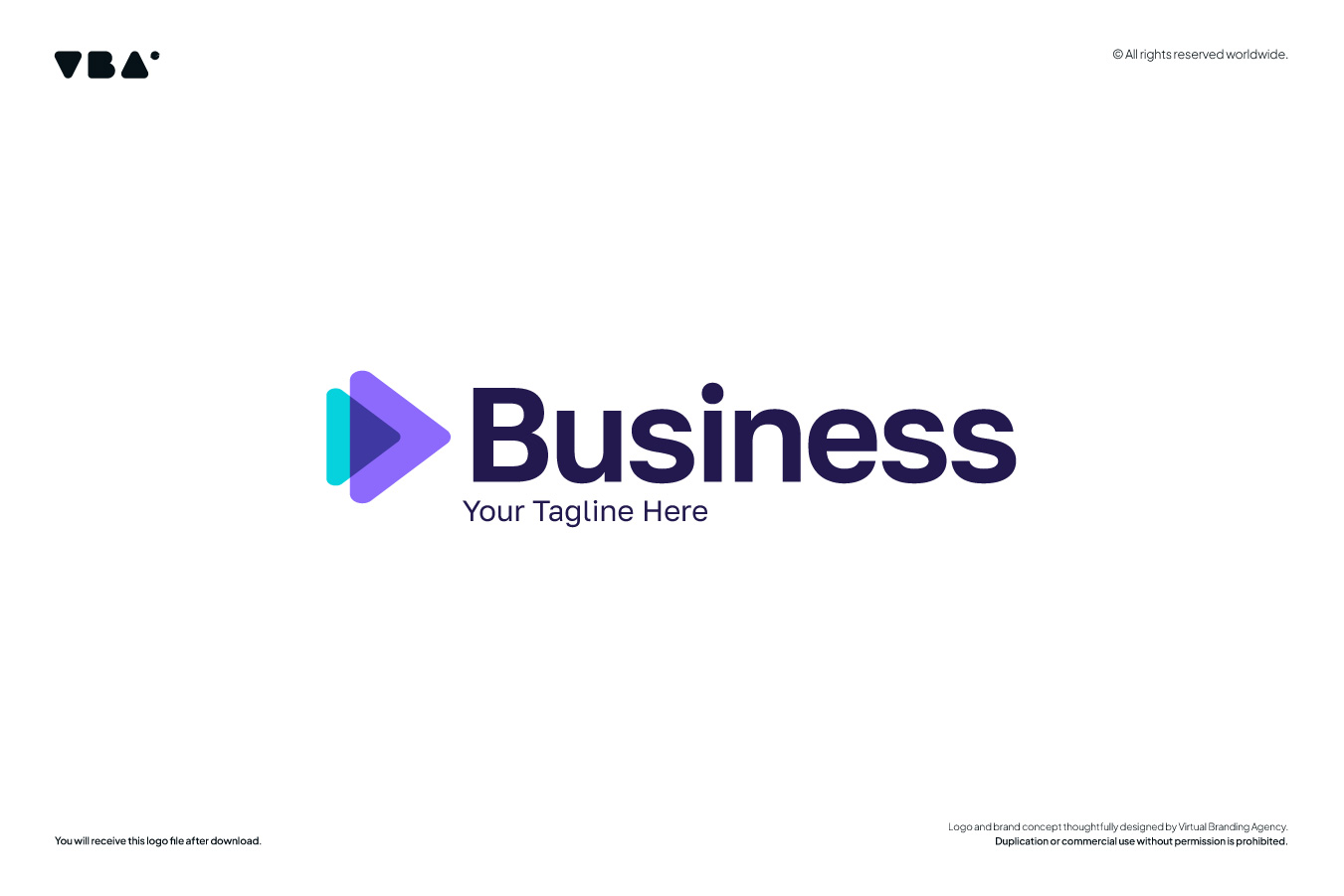 Play icon logo template