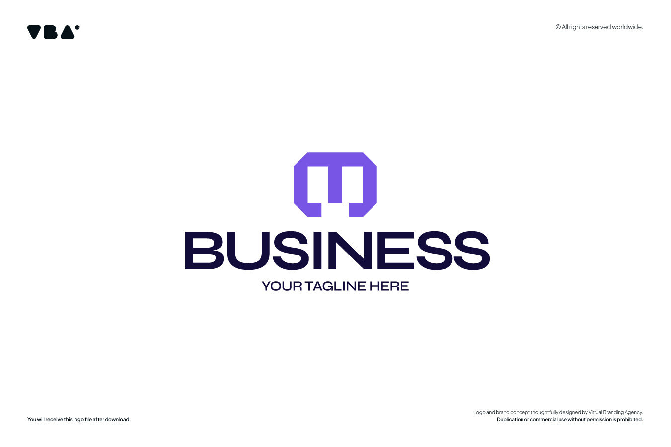 M letter logo template