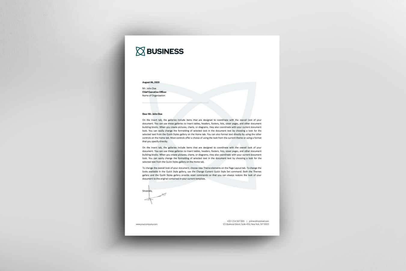 Corporate branding template