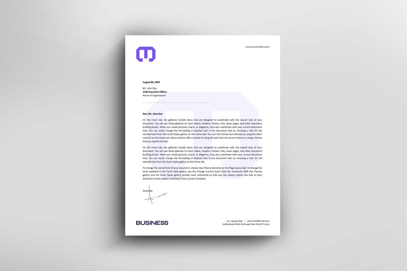 M letter logo template