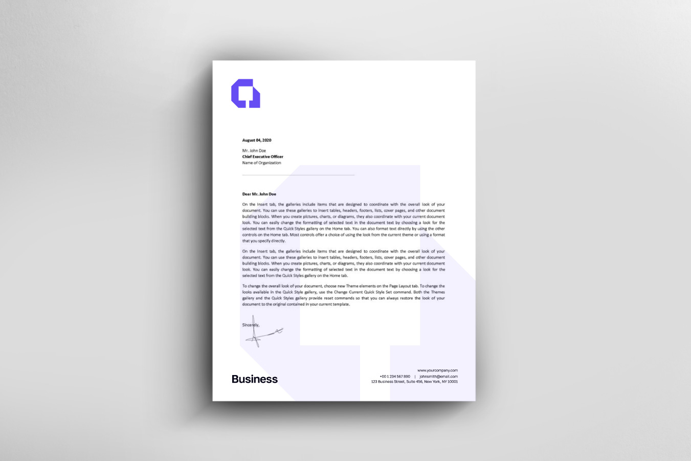 A letter logo template