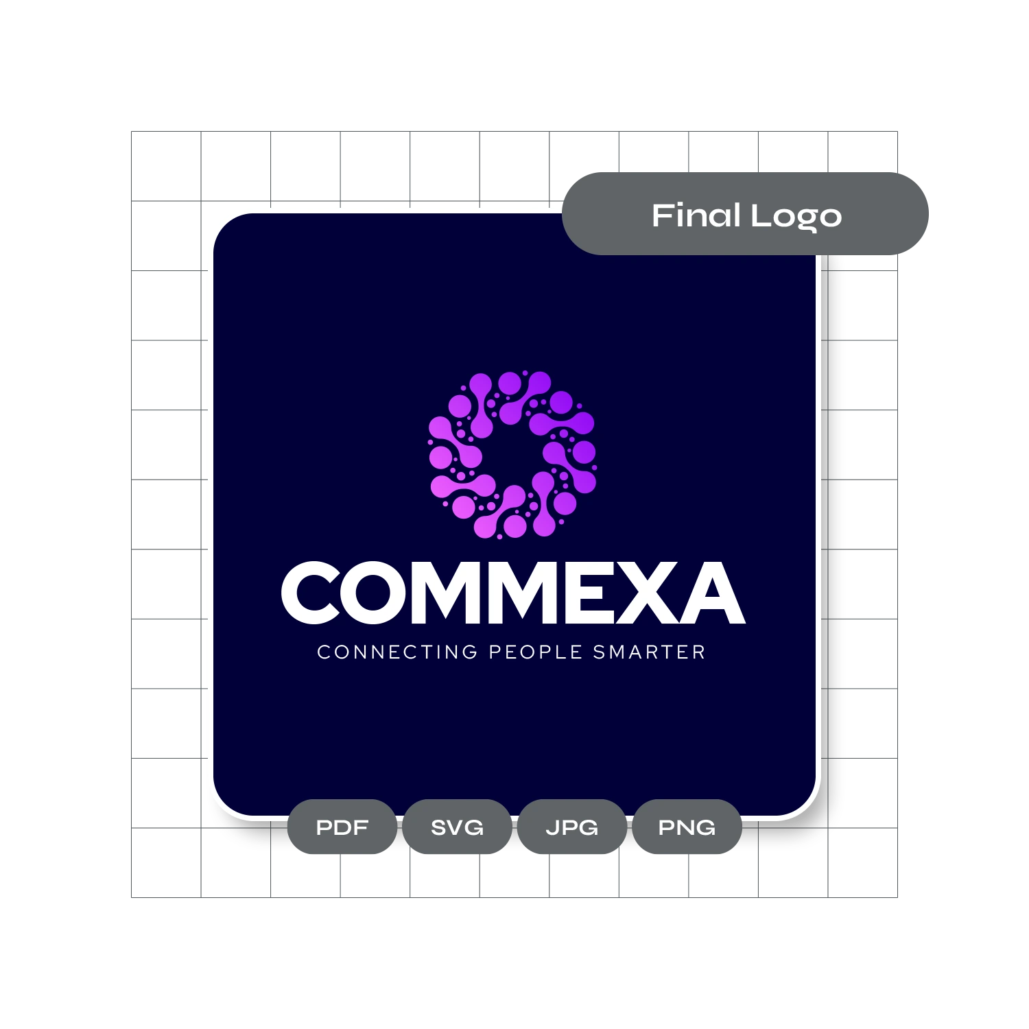 Professional logo maker receive custom logo